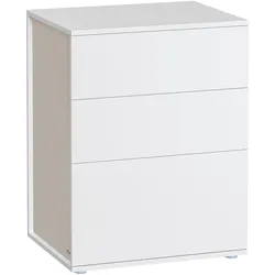 Nachtkästchen ca. 45x59x35 cm Weiß/Beige