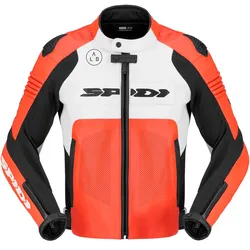 Spidi Hyper-V Pro perforierte Motorrad Lederjacke