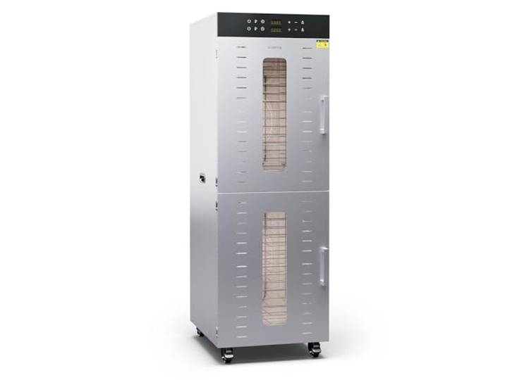 Klarstein Déshydrateur Alimentaire – 3000W\, 32 Plateaux Inox\, 30-90°C\, Minuterie 24h\, 4 Ventilateurs\, 2 Chambres Séparées\, Déshydrateur Fruits & Légumes\, 50-55 dB\, Argent
