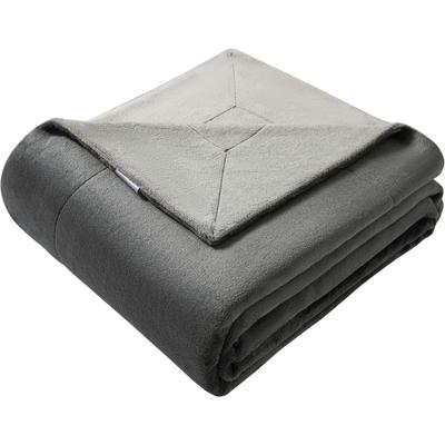 Wohndecke OTTO HOME "Tobbin, zweifarbig, kuschelweiche Tagesdecke", grau, B:130cm L:180cm, Polyester, Wohndecken, Wohndecke, doppelseitige Wohndecke aus Flannel, verschiedene Größen, zweifarbig