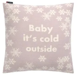 David Fussenegger Kissenhülle Silvretta 'Baby it's cold outside' 50 x 50 cm Hellviola