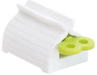 Inspired Living SmoothPress Toothpaste Tube Squeezer Roller Waste Reducing Tube Wringer For Easy, Clean Brushing green
