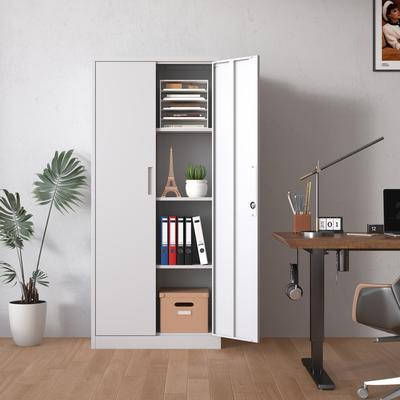 GREATPLANINC Lockable Tall Cabinet File Cabinet, Metal Garage Storage Cabinet, Tool Steel Cabinet with Adjustable Shelves