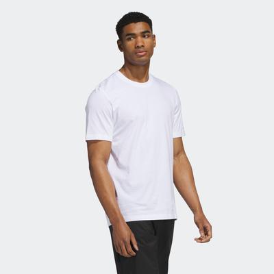 T-Shirt ADIDAS PERFORMANCE "UNIFARBENES", Herren, Gr. XL, weiß, Obermaterial: 100% Baumwolle, Shirts T-Shirt