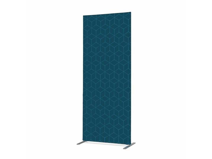 Showdown Displays Paravent 100-200 Hexagon - Blau - Aluminiumrahmen - Schwarz (1 St)