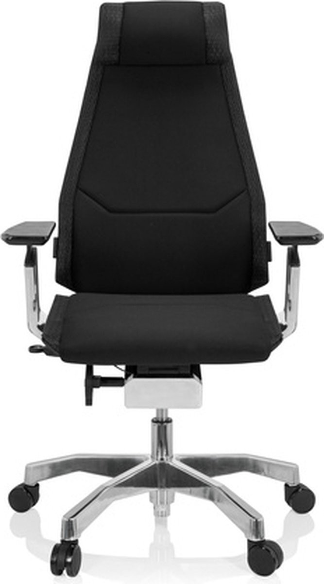 hjh OFFICE GENIDIA PRO ergonomische bureaustoel, zwart stof/velours