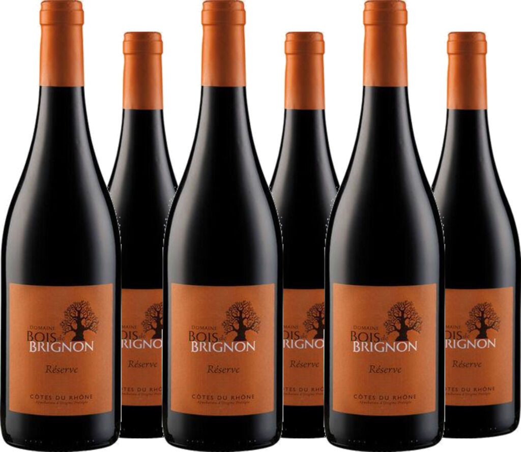 6er Vorteilspaket Bois de Brignon Réserve Côtes du Rhône AOP 2023 Les Coteaux de Fournès
