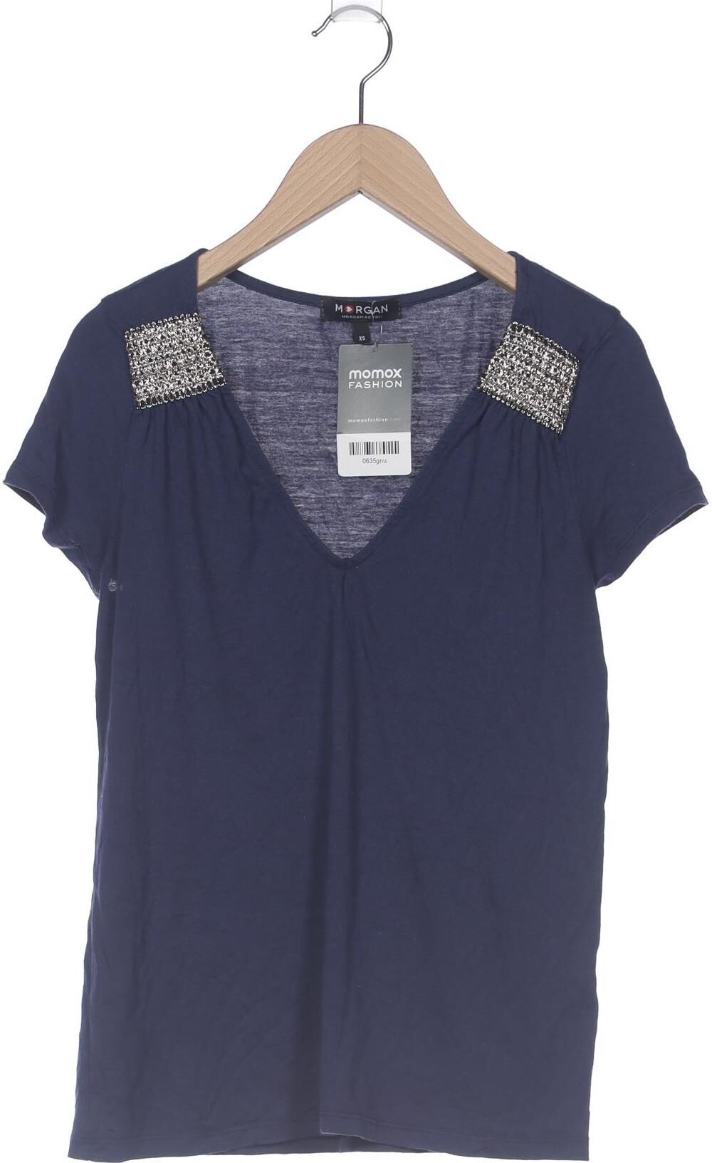 Morgan Damen T-Shirt, Blau, Gr. XS, kein / Etikett - Second Hand