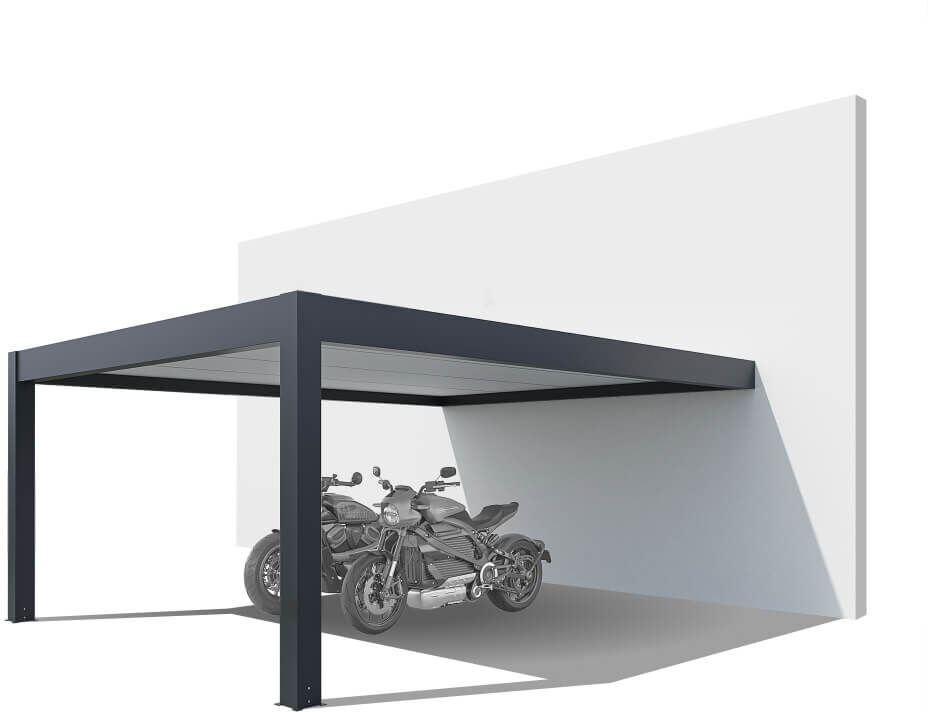 fenetre24.com Carport 5x4 m en aluminium – Protection confortable pour véhicule