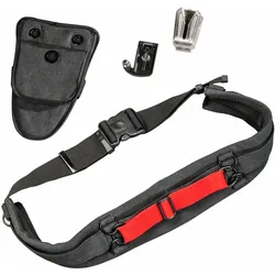 Walimex pro Kamera Hüftgurt mit V-Dock Argus (Hüftgurt), Kameragurt, Schwarz, Rot, Silber