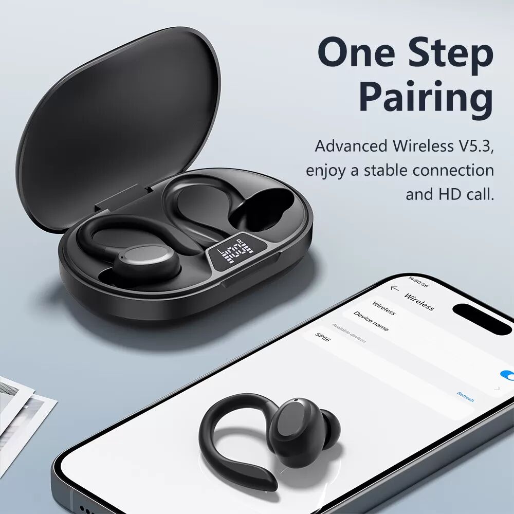 INF Écouteurs Bluetooth noirs SP66 : Liberté audio sans fil