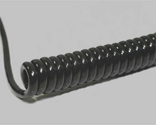 BKL Electronic 1506226 Spiralkabel Li12Y11Y 1200mm / 4800mm 4 x 0.25mm² Schwarz 1St.
