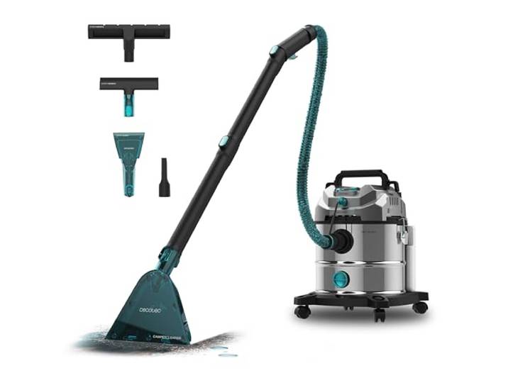 Cecotec Aspirateur Eau et Poussière Conga CarpetClean 20000 Pro Ultra 1600W\, Pression d'Aspiration de 21 kPa\, Fonction 2 en 1\, Rayon d'Action 7m\, Réservoir d'Eau Propre de 4\,2 L et d'Eau Sale 20L
