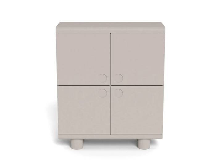 Buffet haut design 4 portes gris l100