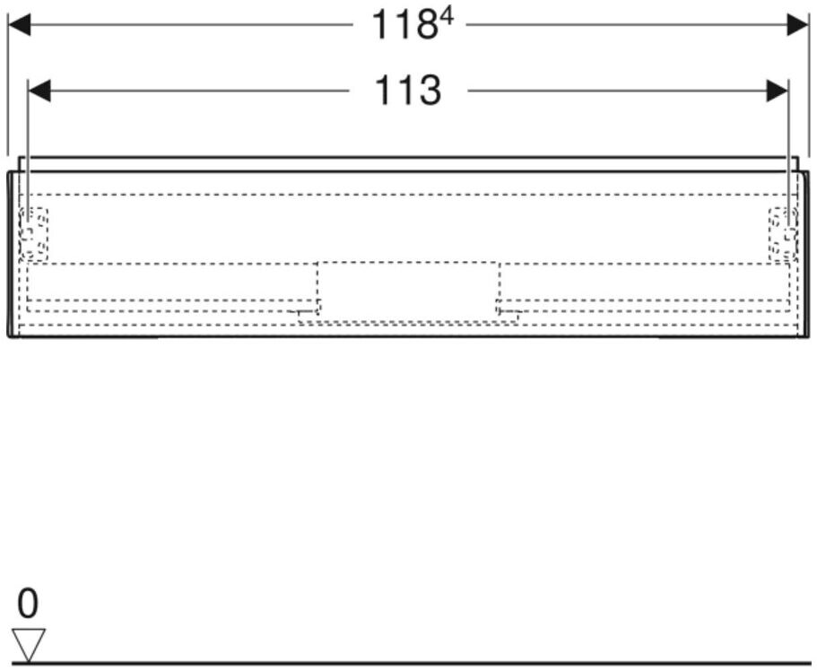 Geberit Waschtischunterschrank One 118,4x50,4x47cm, sand-grau/l hg, 1 Laden (505075004)