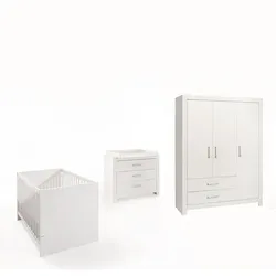 Paidi Babyzimmer-Set Fiona 4tlg. Dekor Weiß
