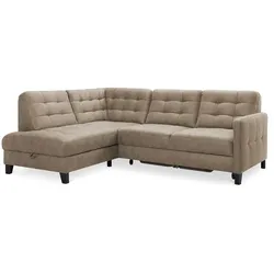 Exxpo by Gala Ecksofa mit Funktion Elio Mikrofaser Beige