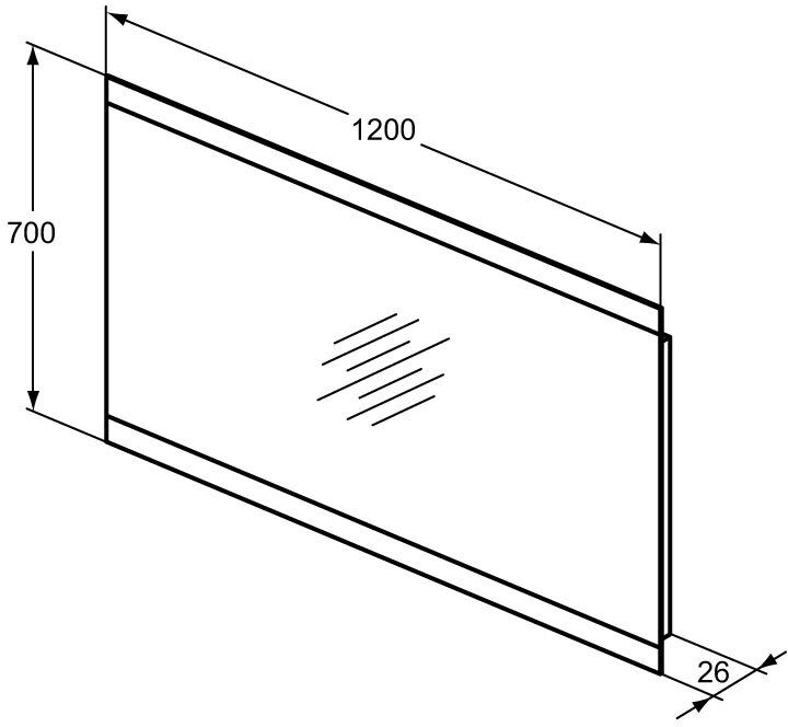 Ideal Standard Mirror & Light mit 2-seitigem Ambientelicht, 120 cm, reversibel