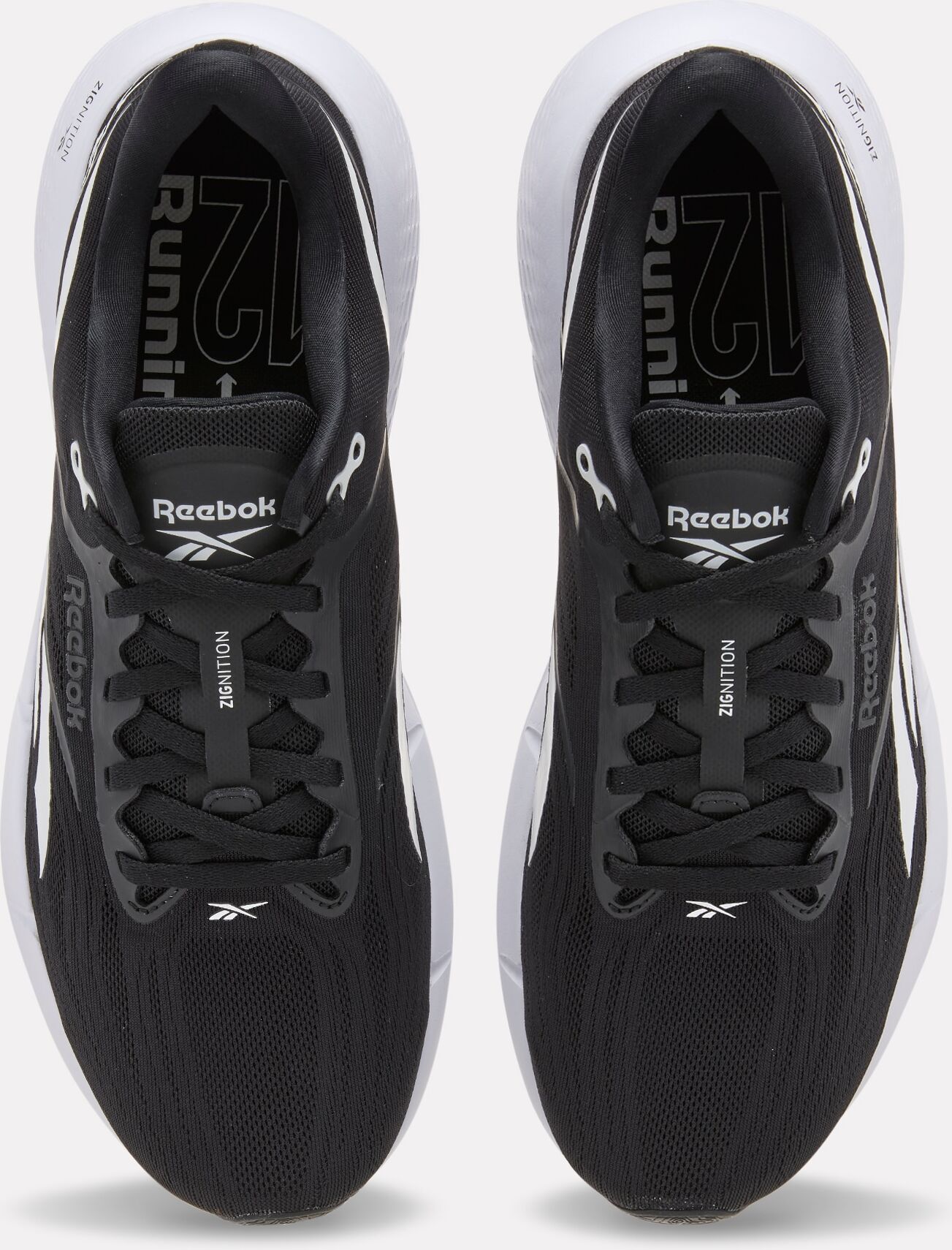 Laufschuh REEBOK "ZIGNITION", Herren, Gr. 40, schwarz, weiß, Synthetik, Textil, Schuhe Laufschuh, vielseitiger Lauf- und Trainingsschuh schwarz, weiß 40