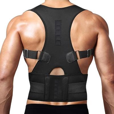 Unisex-Rückenbandage zur Haltungskorrektur, magnetischer Lendenwirbelstützgürtel zur Linderung von Rückenschmerzen (eine Nummer größer bestellen)
