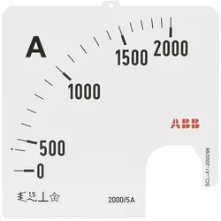 ABB SCL-A1-2000/96 Amperemeter Skale Stromwandleranschluss 2000/5A 2CSG113379R5011 SCLA1200096