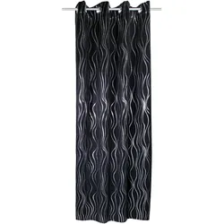 Sehlbach, Vorhang, Fertiggardine mit Ösen Blackout Wellen (245 x 135 cm)
