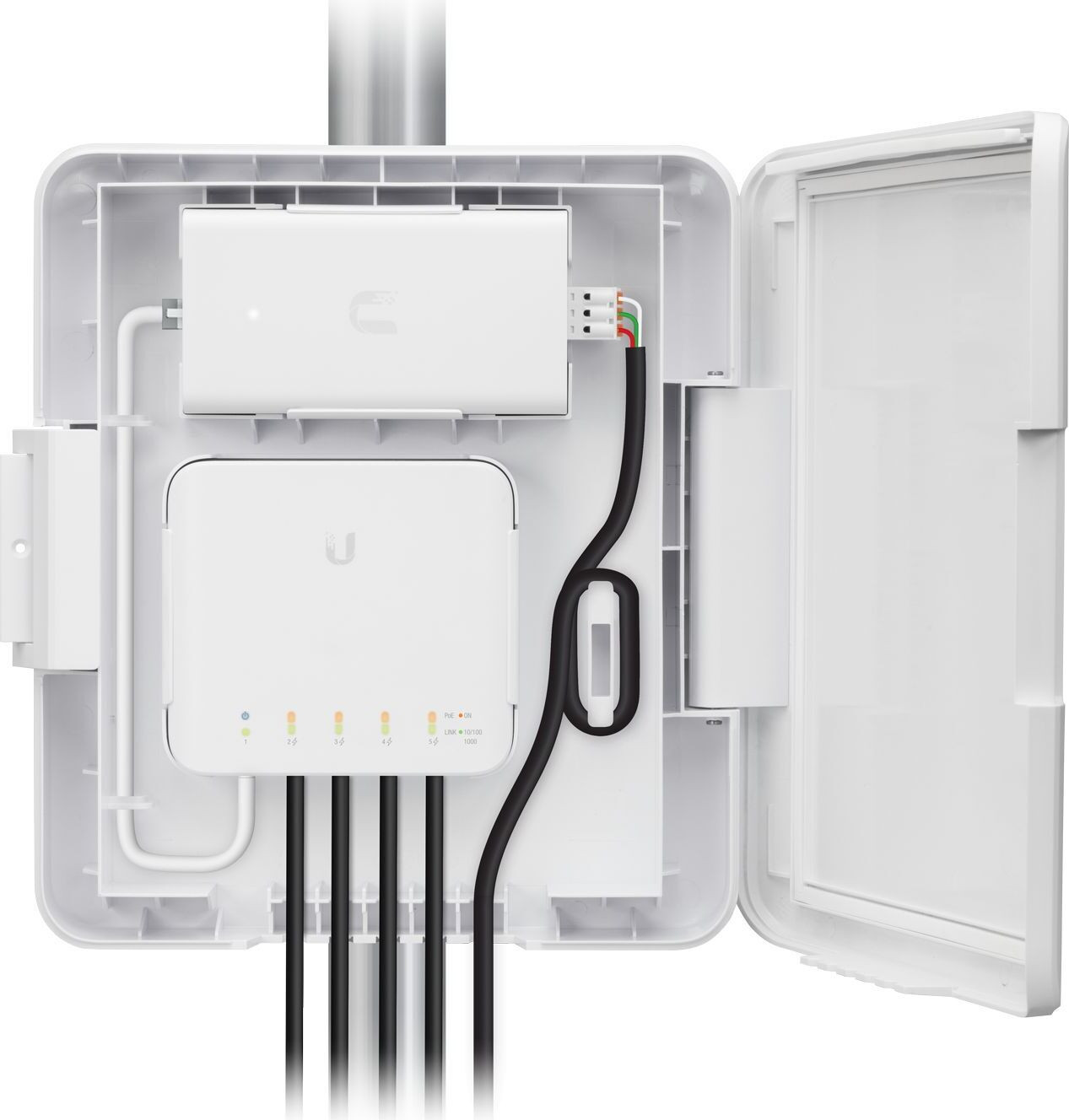 Ubiquiti UniFi Flex-Switch Utility USW-Flex-Utility met behuizing, PoE-injector en kabel