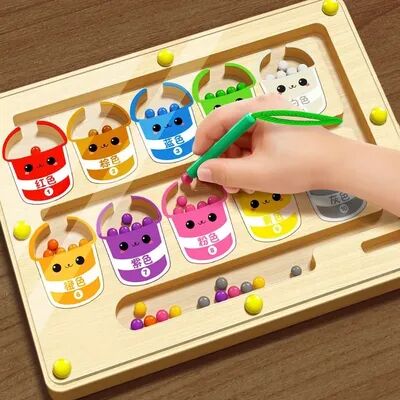 Tiny Tots Teens Trends Educational Toys For Kids, Montessori Magnetic Color Sorting Games, Sensory Play Maze Board Pen, Wooden Bead Games Educational Toys For Kids, Montessori Magnetic Color Sorting Games, Sensory Play Maze Board Pen, Wooden Bead Games