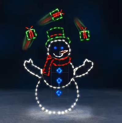 Inspire Curations Glowing Christmas Snowman Figurine Holiday Window Decor snowman 2pcs