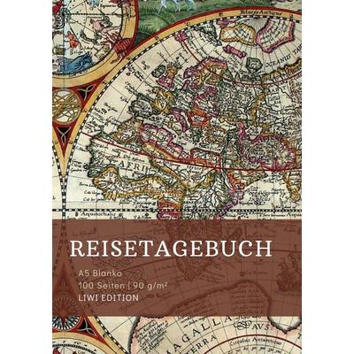 Reisetagebuch zum Selberschreiben - A5 blanko - 100 Seiten 90g/m² - Soft Cover - Motiv Weltkarte - Papier, Taschenbuch von Reisetagebuch A5,Adventure