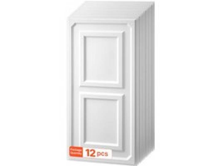 VEVOR 12 Stk. Deckenpaneele PVC-Deckenplatten Deckenfliesen 605x1215mm Weiß, 3D-Konstruktion, Stoßfest, Brandschutz, Zuschneidbar, Für Abgehängte Decke Geeignet, Moderne Innendekoration für Heim Büro