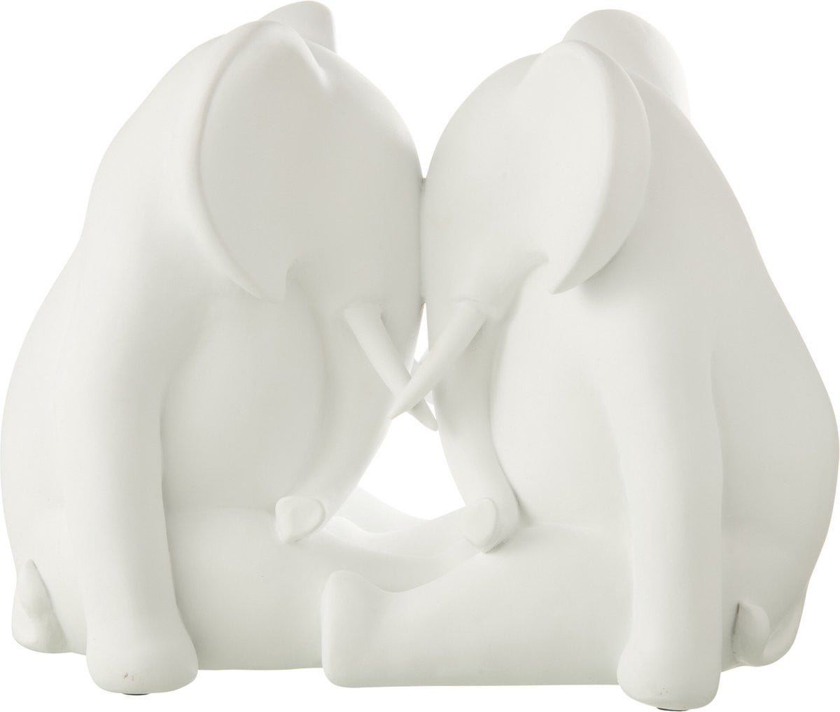 J-Line decoratie Olifant Face to Face wit polyresin