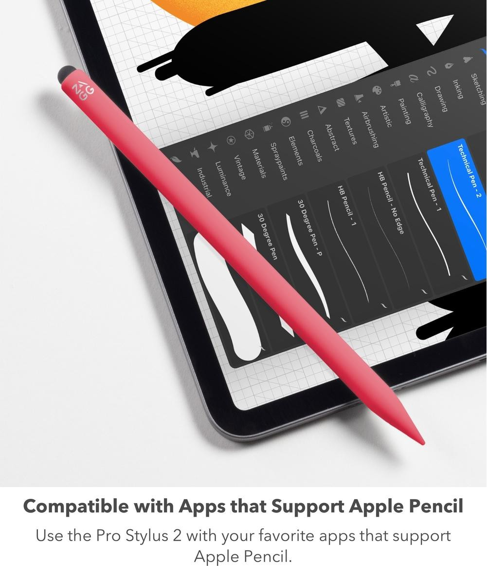 ZAGG Pro Stylus 2 Actieve stylus - Roze - Compatibel met Apple Pencil