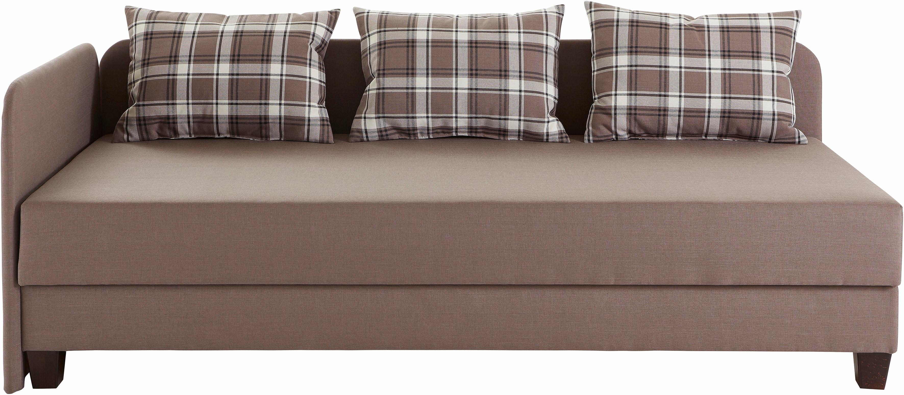 Maintal mit Umbau und Bettkasten taupe, taupe Struktur Holzwerkstoff, Liegefläche B/L: 90cm x 200cm, 5-Zonen-Bonell-Federkernmatratze