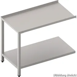Ablauftisch mit Ablagebord, 700 mm breit