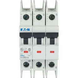 Eaton 190792 Leitungsschutzschalter, 63 A, 3p, Charakteristik: C, NA FAZ-C63/3-NA