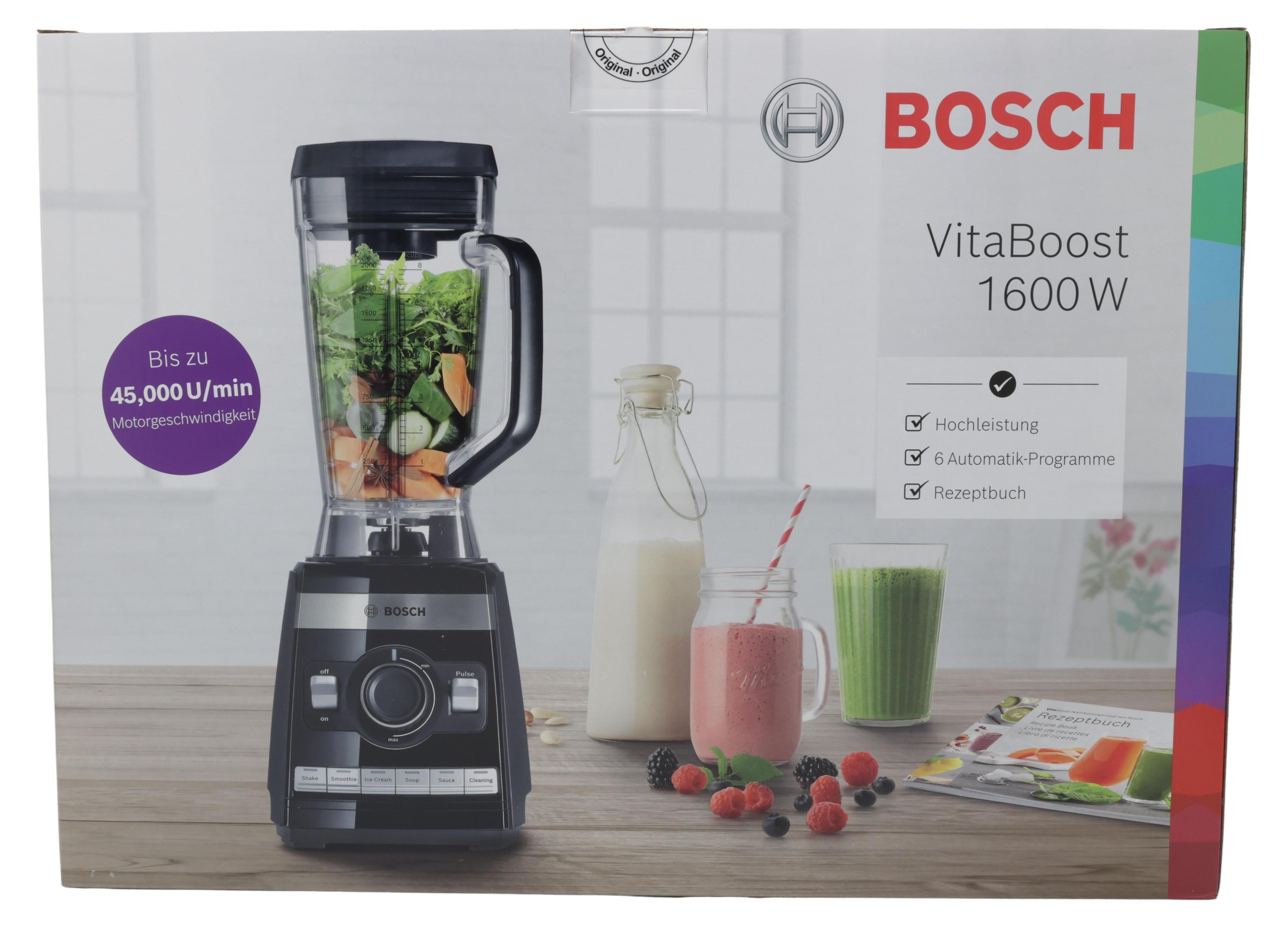 Bosch MMBH6P6BDE, Tischplatten-Mixer, 2 l, Pulsfunktion, Eis-Crusher, 1,2 m, 1600 W