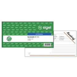 Sigel Formularbuch »Kurzbrief« KF213 weiß, 21x9.9 cm