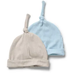 Tchibo - 2 Baby-Jerseymützen - Kinder - Gr. 45-48 - hellblau