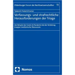 Verfassungs-undstrafrechtlicheHerausforderungenderTriage, Fachbücher von Tjaberich Frederik Kramer