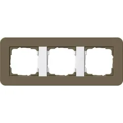 Gira Abdeckrahmen 3-fach Umbra/Reinweiß 0213416
