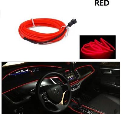 Uplift Picks Car LED Ambient Light Strip Interior Dashboard Decorative Neon Atmosphere Lighting red 1m usb Plug