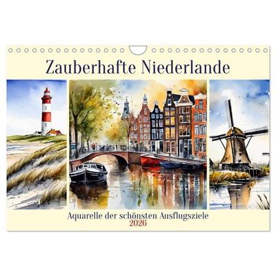 Zauberhafte Niederlande (Wandkalender 2026 DIN A4 quer), CALVENDO Monatskalender