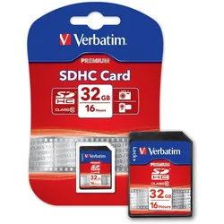 Verbatim Speicherkarte SD HC 32GB Class 10 Packung mit 10 Stück