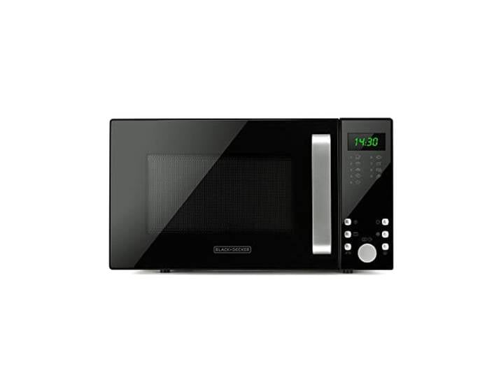 Black+Decker BXMZ900E - 23L digitale Mikrowelle mit Grill, 900W Grillleistung und 1000W Grill, Auftaufunktion. 60-Minuten-Timer. Automatikprogramm mit 9 Rezepten., Schwarz
