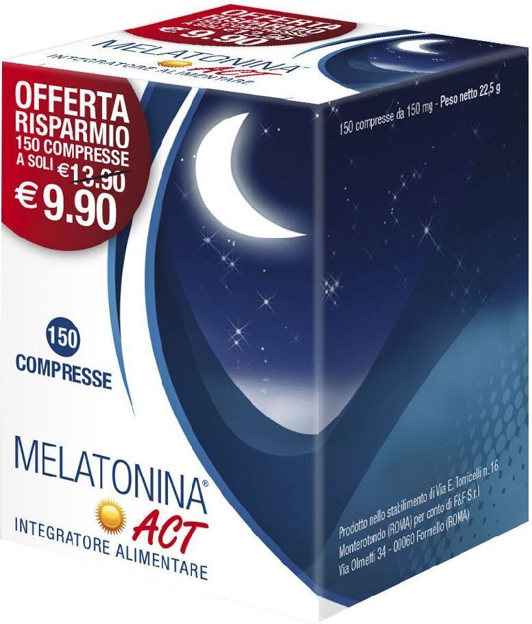 F&F Srl Linea Act, Melatonina Act, 150 Compresse