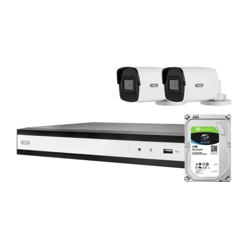 ABUS Security Center PoE-Video-Set: 2 Mini-Tube-Kameras + NVR
