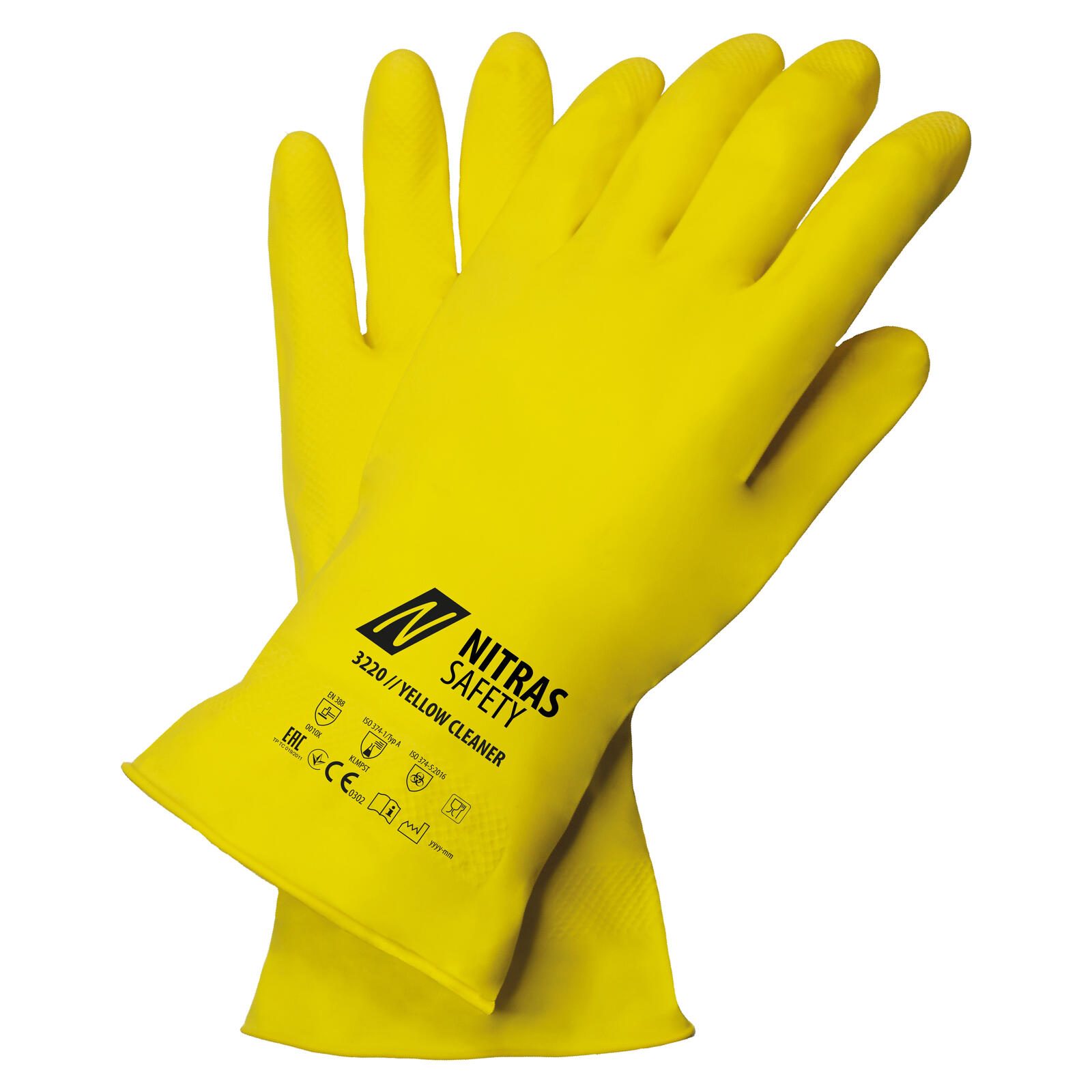 NITRAS® Chemikalienschutzhandschuh 3220 Yellow Cleaner 7 gelb 3220-7
