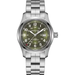 Hamilton Khaki Field Auto 42mm H70605160 - flaschengrün mit Sonnenschliff - 42mm