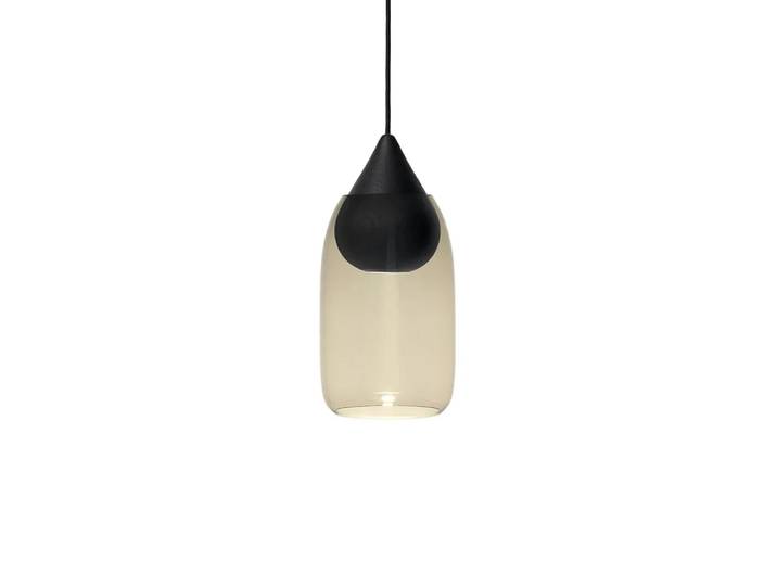 Mater Suspension Liuku Drop tilleul laqué noir smoked glass